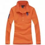 t-shirt manche longue ralph lauren promo orange